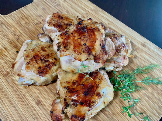 cutting board of drunk dunked chicken