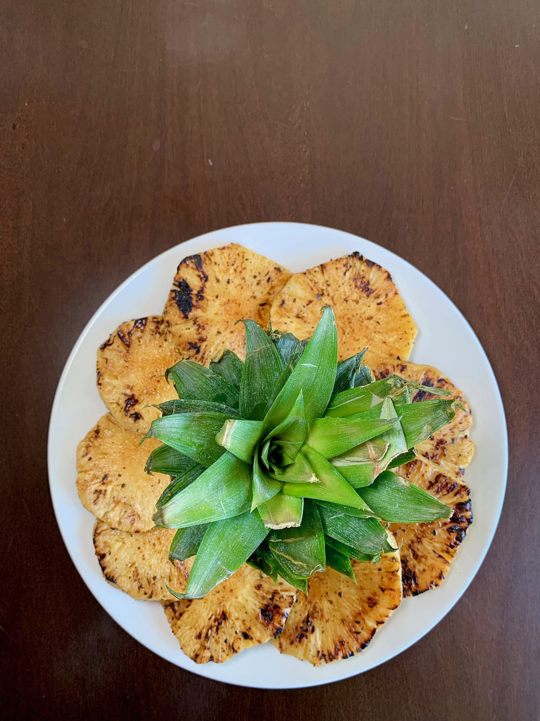 platter of grilled pineapple