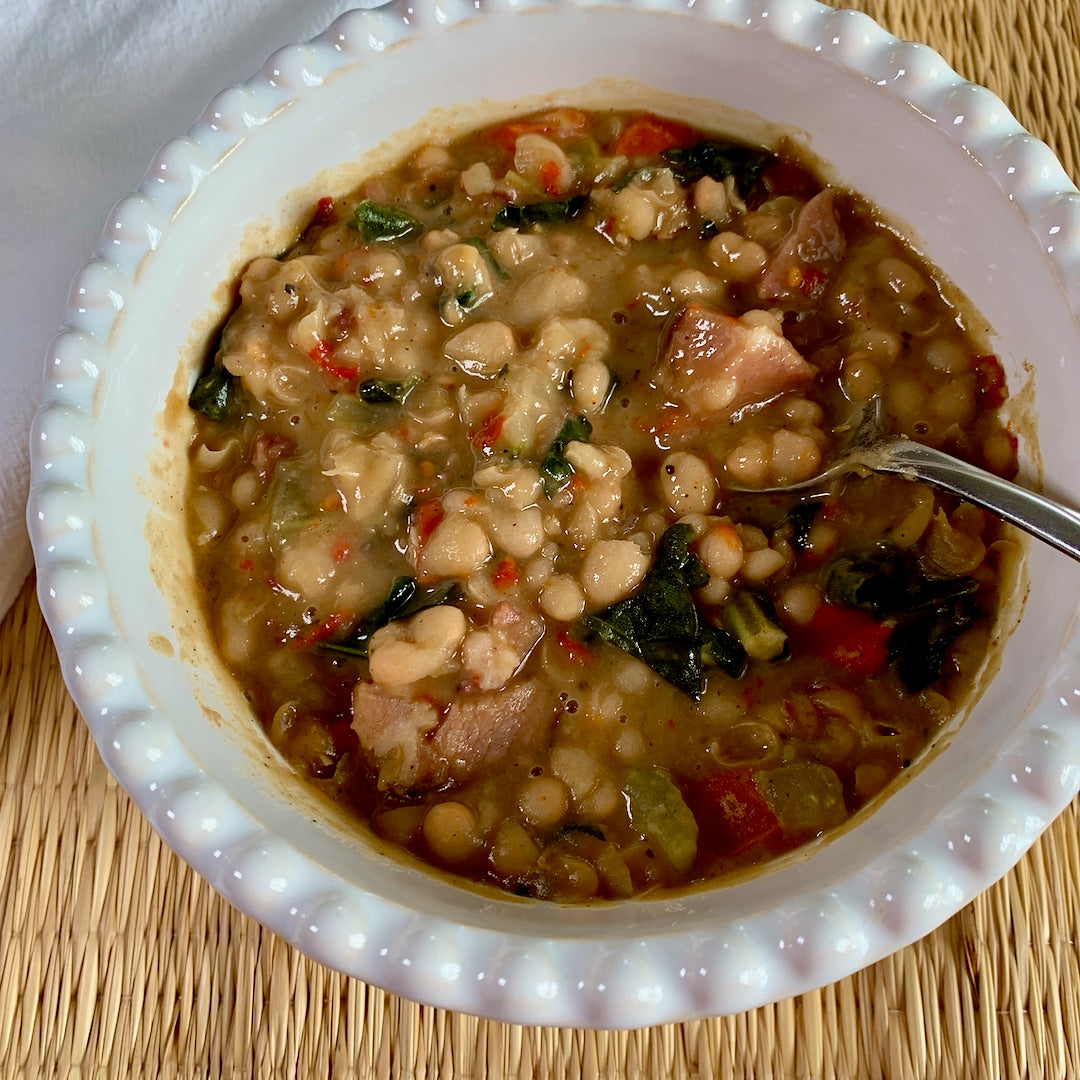 bowl of ham and bean soup