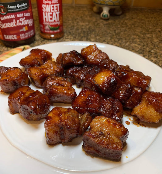 korean bbq inspired pork belly