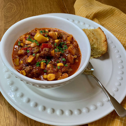 bowl of meaty chili