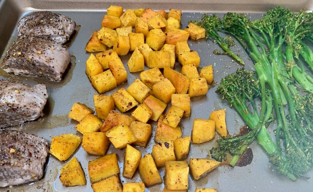 sheet pan meal pork