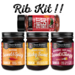 Rib Kit- 3 jars of sauce, 1 bbq spice shaker