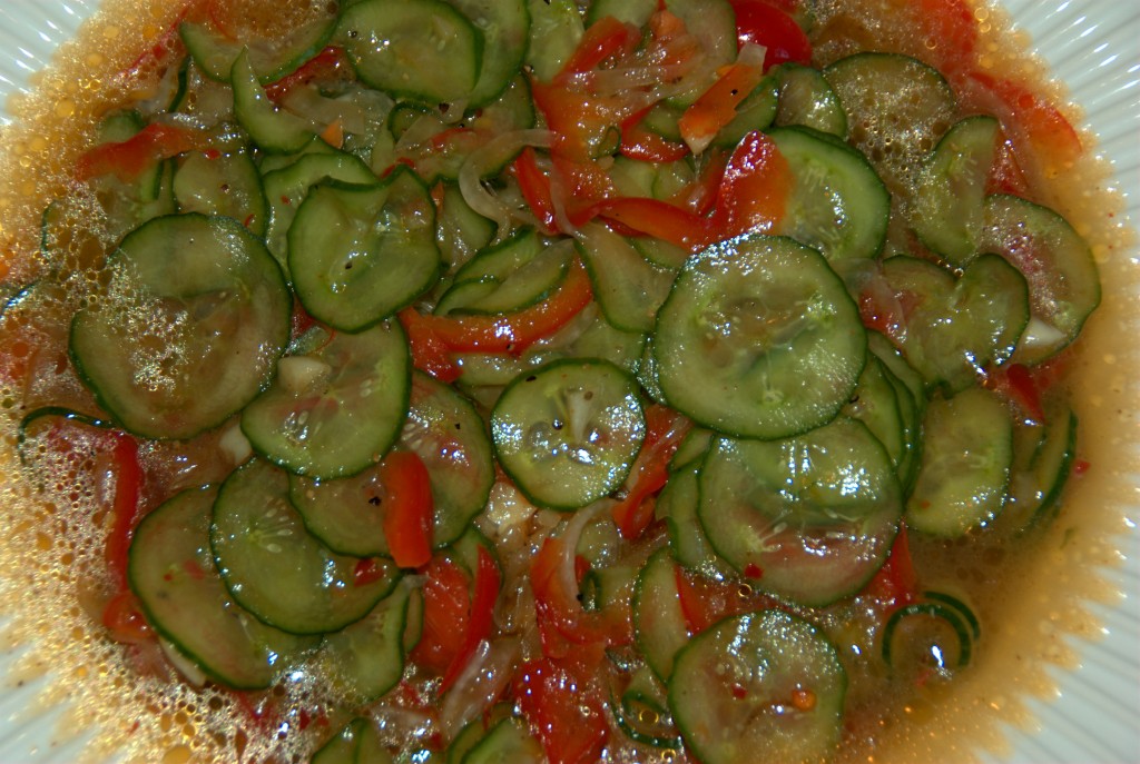 Cucumber Salad with peppers
